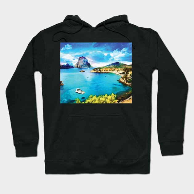 Atlantis Bay, Ibiza, Spain Hoodie by gezwaters